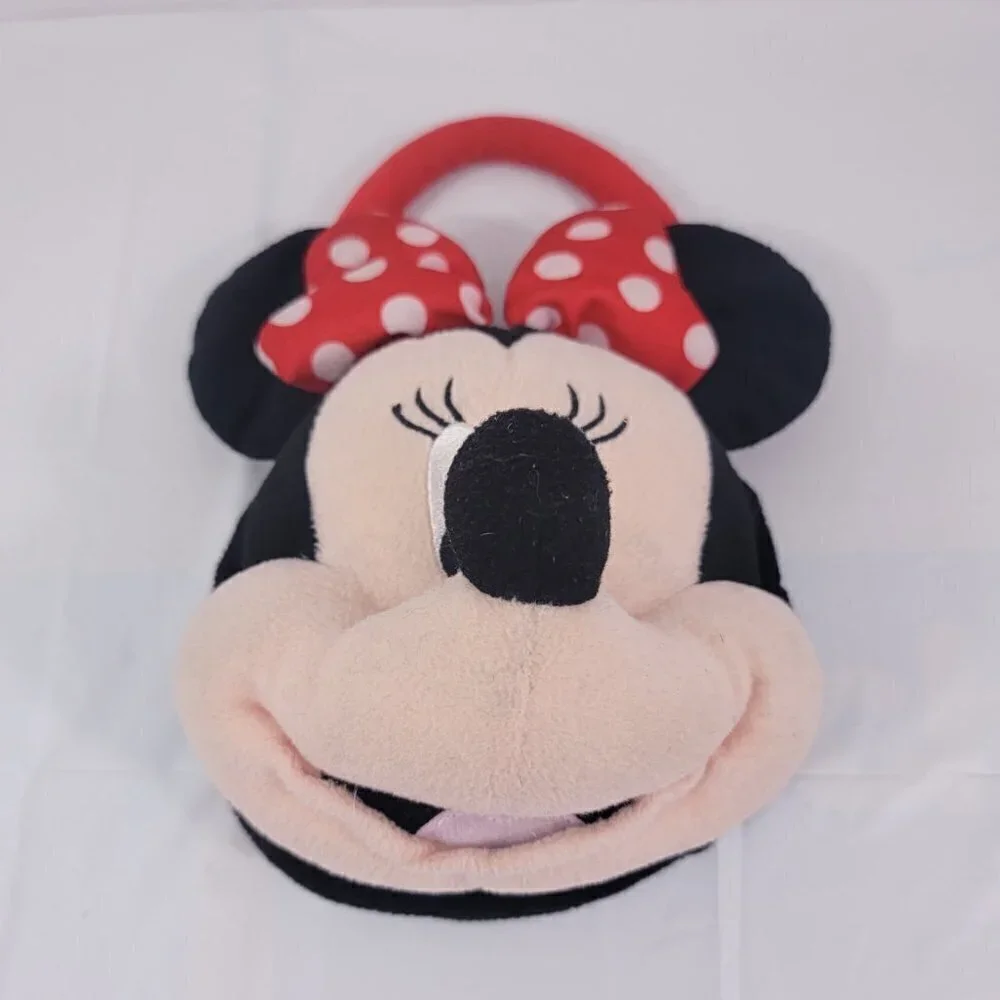 Disney Minnie Mouse Girls Zipper Close Plush Handbag Purse